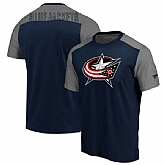 Columbus Blue Jackets Fanatics Branded Big & Tall Iconic T-Shirt Navy Heathered Gray,baseball caps,new era cap wholesale,wholesale hats